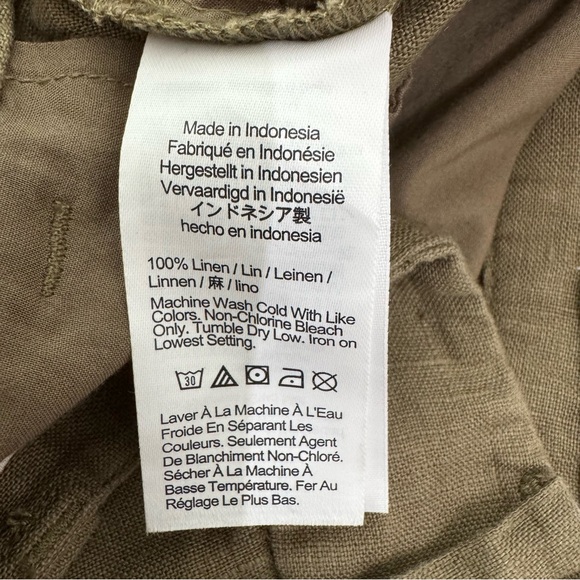 Madewell The Harlow High Rise Wide Leg Pant in 100% Linen in Distant Surplus 2 - Picture 14 of 16